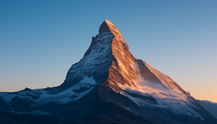 Minimalist thumbnail of serene mountain peak with Epic Journey text in vibrant colors